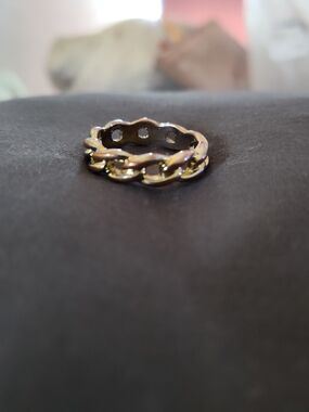 Gold And Silver Tone Chain Ring